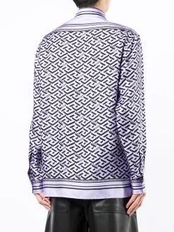 Versace Greca logo print silk shirt Prix Compétitif chemises homme 10 Versace Greca logo-print silk shirt