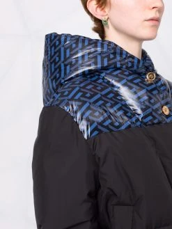 Versace doudoune à imprimé La Greca