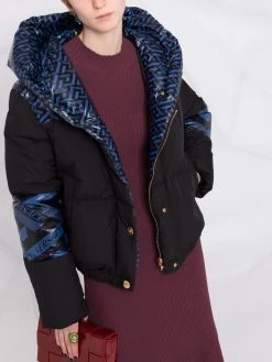 Versace doudoune à imprimé La Greca