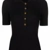 Versace Haut à col polo excellente qualité hauts en maille femme 2 Versace haut à col polo