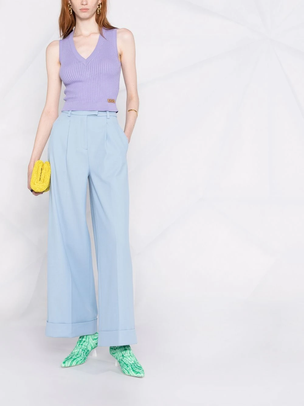 Versace Prix Gelé Débardeur à plaque La Greca hauts en maille femme 4 Versace débardeur à plaque La Greca