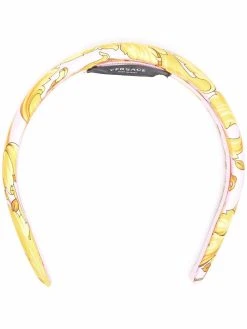 Versace serre-tête en soie à imprimé baroque