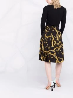 Versace jupe La Greca à imprimé graphique