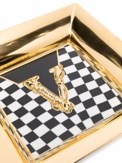 Versace plateau en céramique à logo imprimé