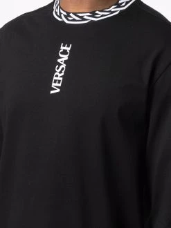 Versace t-shirt La Greca à manches longues