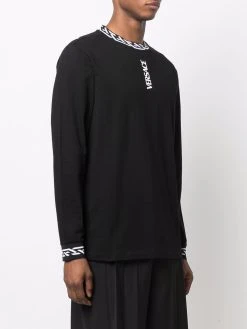 Versace t-shirt La Greca à manches longues