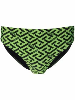 Versace slip de bain à bande Greca