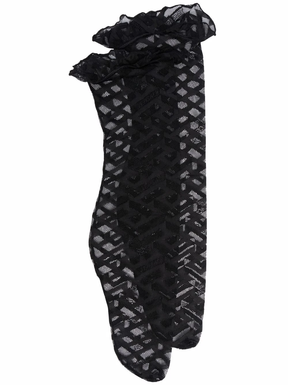 Vendre-Réclame Versace Chaussettes à imprimé La Greca femme 3 Versace chaussettes à imprimé La Greca