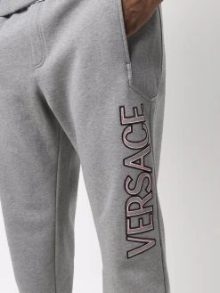 Première Qualité Versace Pantalon de jogging à logo brodé pantalons de survêtement homme 11 Versace pantalon de jogging à logo brodé