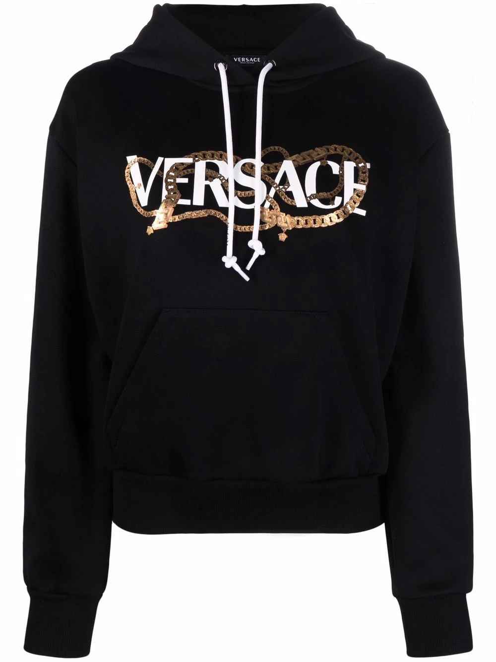Qualité garantie 100% Versace Hoodie à logo imprimé hoodies femme 3 Versace hoodie à logo imprimé