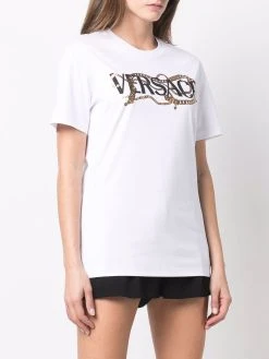 Versace t-shirt à logo imprimé