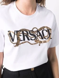 Versace t-shirt à logo imprimé