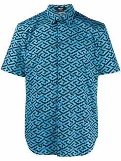 Versace chemise La Greca à manches courtes