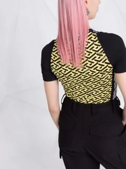 Versace haut La Greca à manches courtes