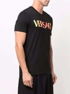 Versace Haute Qualité T shirt à logo brodé t-shirts homme 9 Versace t-shirt à logo brodé