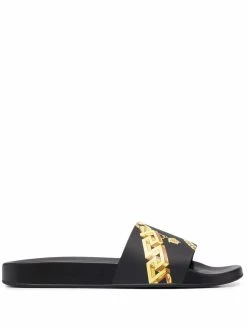 Versace claquettes La Greca imprimées
