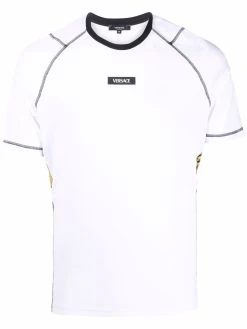 Versace t-shirt à empiècements contrastants
